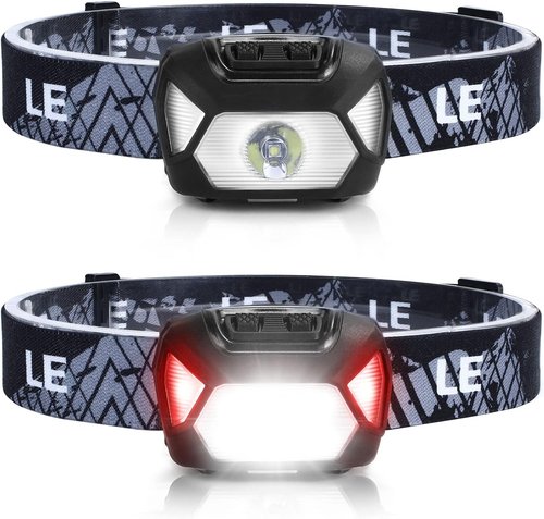 Lepro Headlamp - 2 Pack Super Bright LED Headlights with 6 Lighting Modes | Waterproof & Lightweight for Camping, Running, Cycling