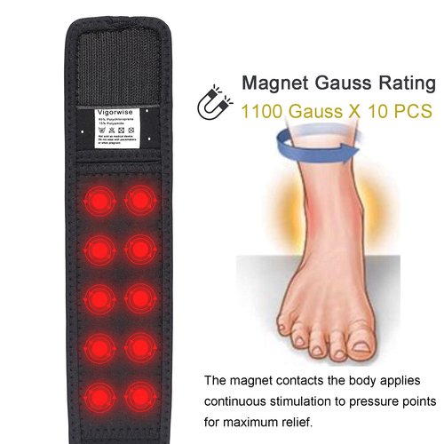 Vigorwise Achilles Tendonitis Brace Adjustable Achilles Strap for Men & Women Breathable Ankle Brace for Achilles Pain, Running, Cycling, Hiking, Sports,One Size, Black, 2pcs