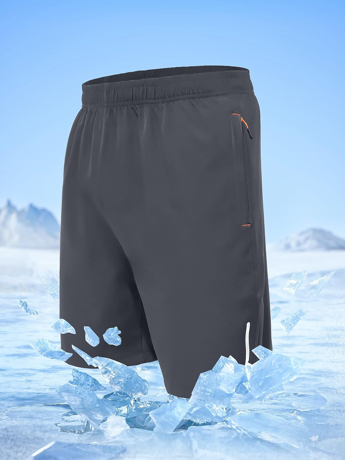 UIQUR Men's Athletic Running Shorts - Quick Dry Lightweight Gym & Basketball Shorts with Zipper Pockets | 7"/9" Options