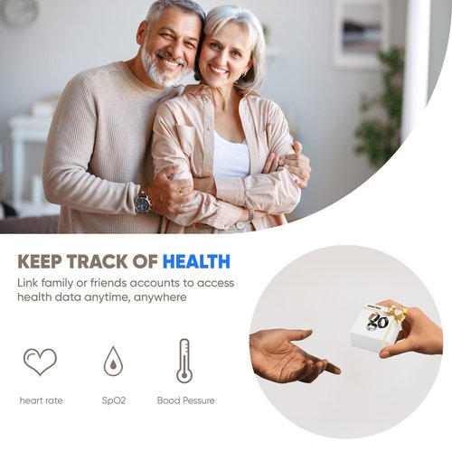 Othelia Smart Ring for Women Men with Sleep Monitoring, Step Counting, Heart Rate, Blood Oxygen, IP68 Waterproof for iPhone and Android, No Subscription Fee (Black, 7)