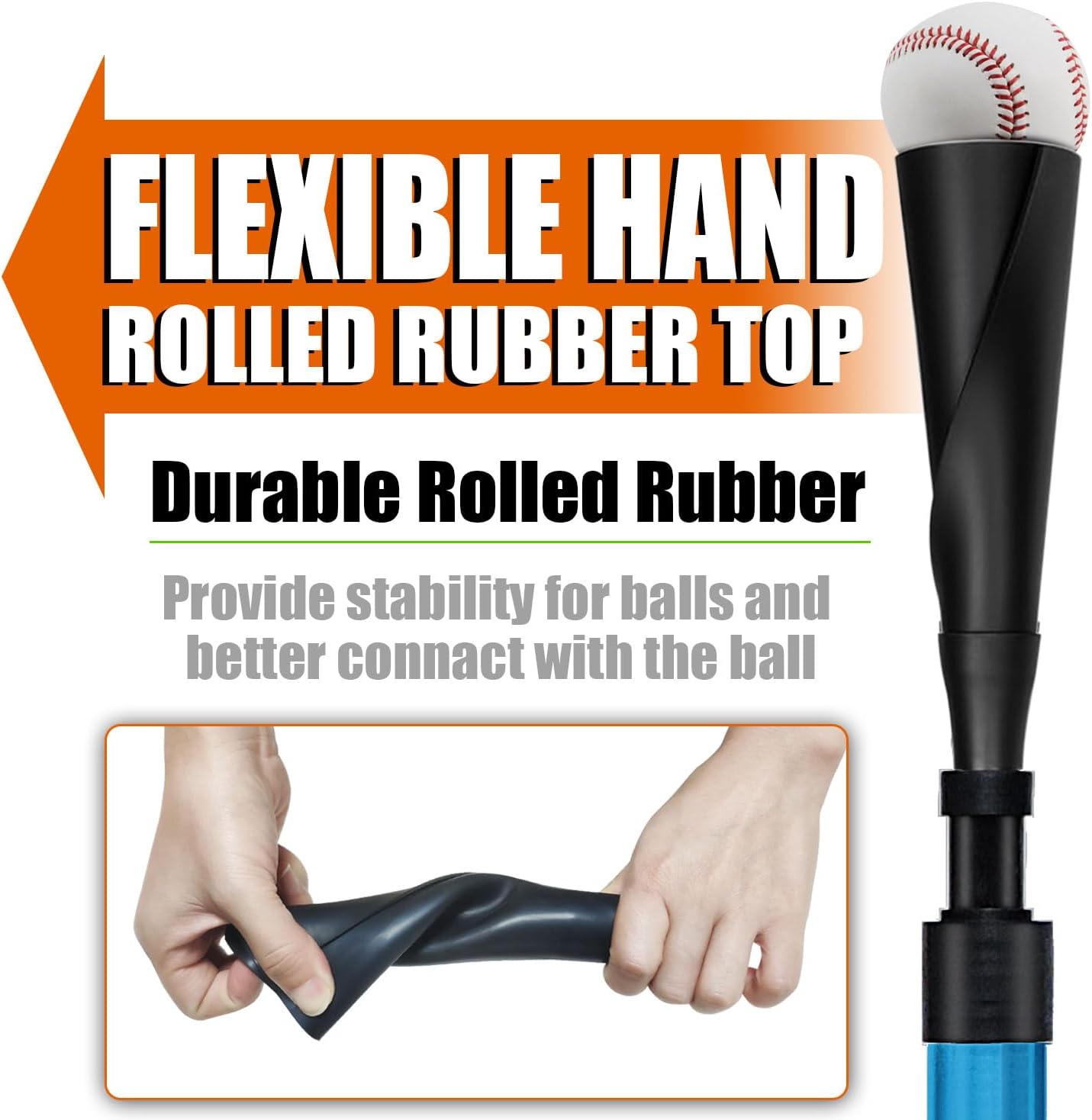 TARUMG Portable Batting Tee - Adjustable Height 25-47 Inches | Heavy Duty Design for Baseball & Softball