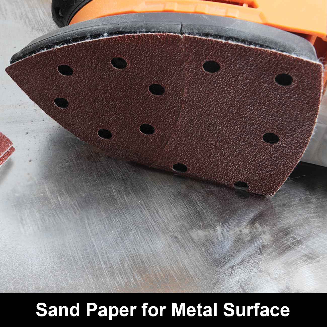 Dobetter 150 PCS Mouse Sander Sandpaper Sand Paper Assortment Pack 60/80/120/180/220 Grit with Holes Hook and Loop Detail Sander Finger Sander Pads