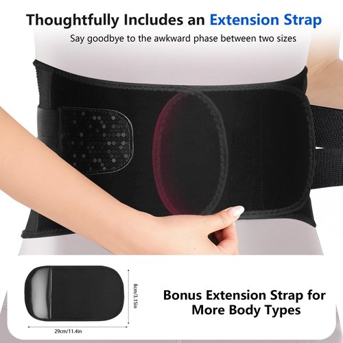 ZINUU Back Brace for Lower Back Pain with 8X Powerful Bionic Support System, Back Support Belt for Men Women with 3D Lumbar Pad, Breathable Lumbar Support Belt for Scoliosis,Sciatica,Herniated Disc, M