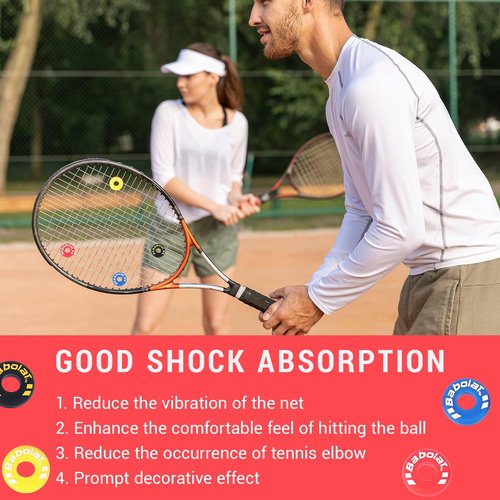 16PCS Tennis Racket Dampener, Durable Rubber Tennis Racquet Vibration Shock Absorbers