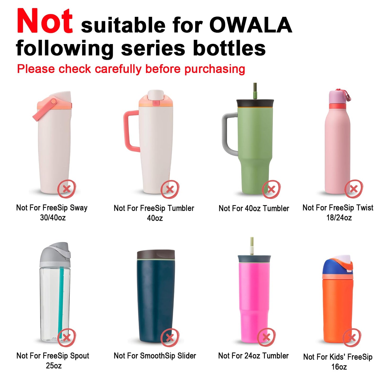 Alwenid 2PCS Silicone Water Bottle Boot for Owala 24 Oz, Anti-Slip Protective Sleeve Bottom Bumper Protector for FreeSip, Twist, and Flip Stainless Steel Water Bottles (White+Pink)