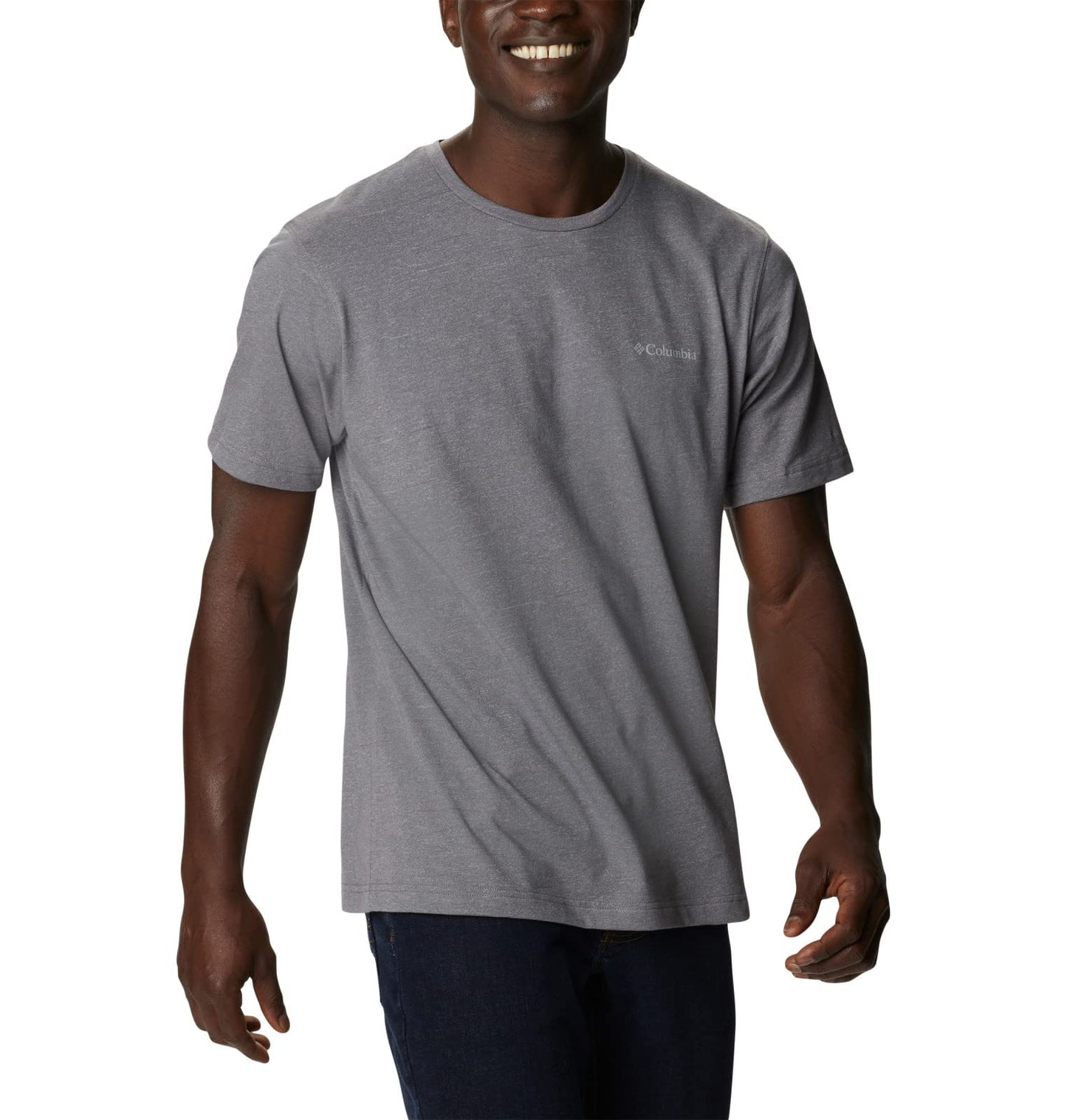 Columbia Mens Thistletown Hills Short Sleeve T-Shirt, City Grey Heather, 2X