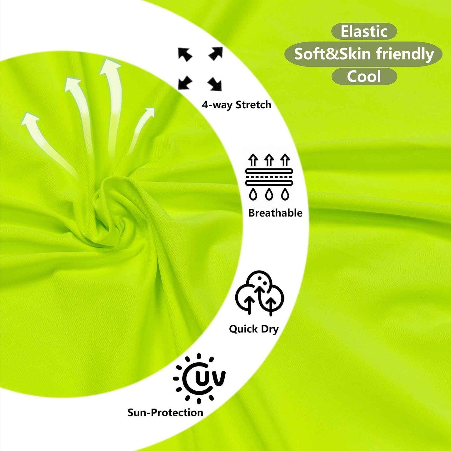 Men’s Quick Dry UPF50+ Sun Protection Hi Vis Long Sleeve Shirts,Full Zip Safety Hoodie,4-Way Stretch Construction Shirts for Men Breathable Yellow