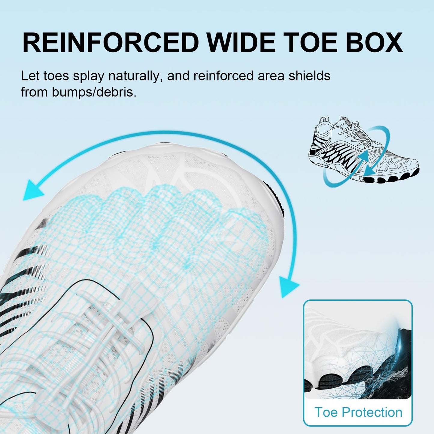 ELETON Barefoot Shoes Women Men Footwear, Wide Toe Box Hiking Zero Drop Non-Slip Quick-Dry River Boat Pool Beach Water Shoes, Lightweight Swimming Running Walking Sneakers Unisex