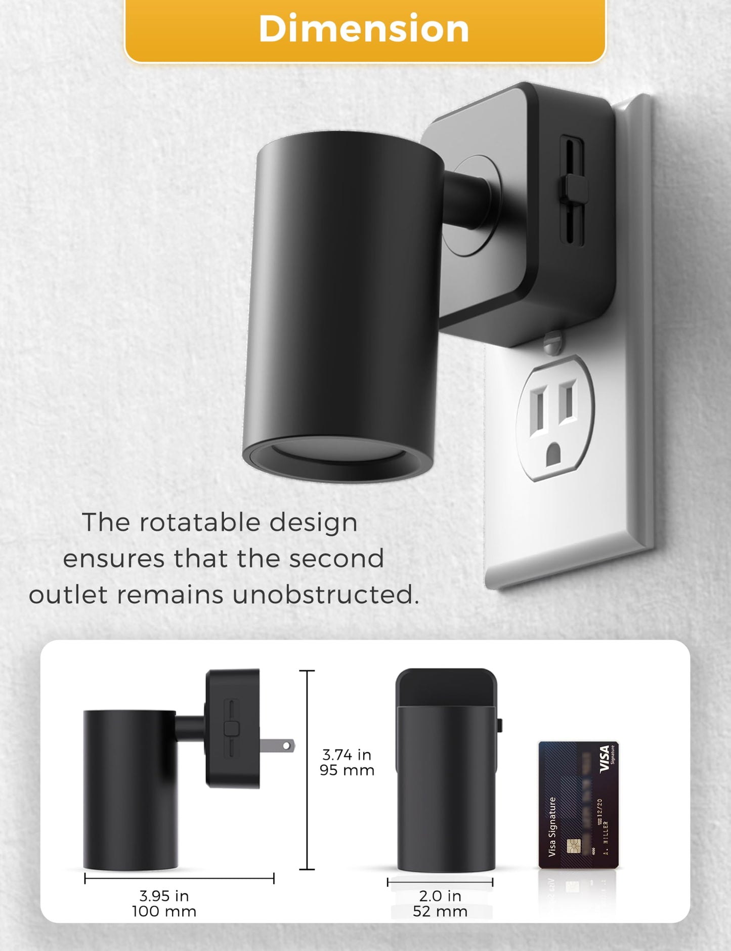 L LOHAS LED Night Lights Plug into Wall, [2-Pack] Rotatable Night Light with Dusk to Dawn Sensor, 0-100 LM Brightness Adjustable,Soft White 3000K Nightlight for Adults Bathroom Hallway Stairs