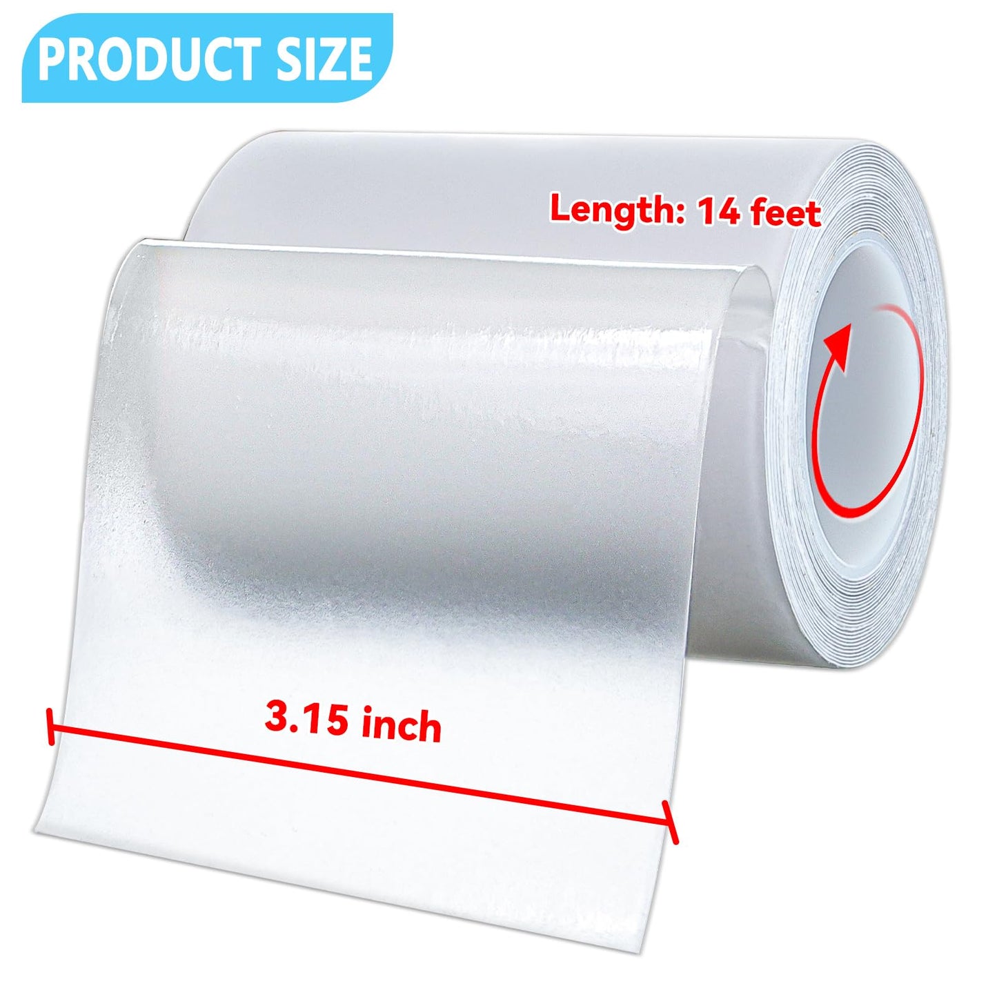 Tikfoam Waterproof Repair Tape for Awning, Tent, Tarp, RV Underbelly, Sail, Boat Cover, Duct Outdoor Repair Patch, Heavy Duty, UVproof, Multipurpose, Clear