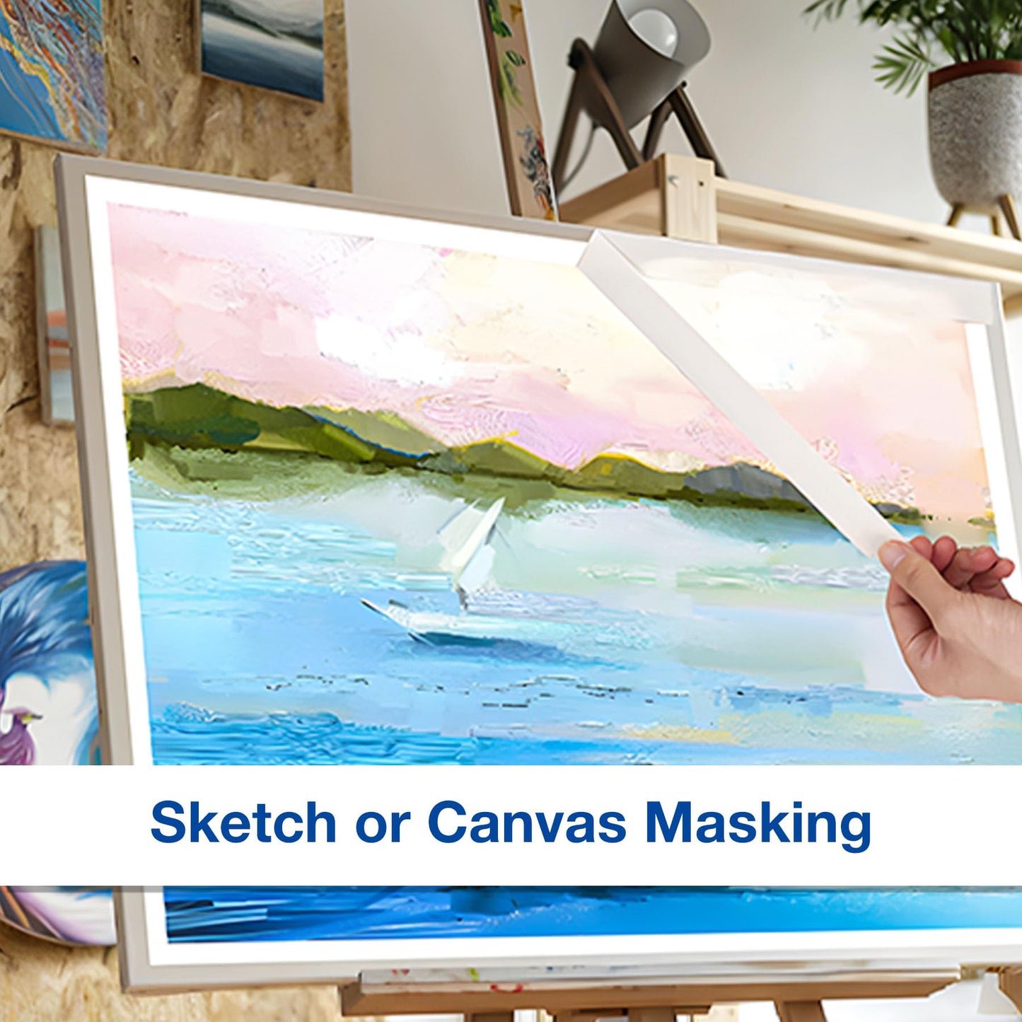 Maxwel Manufacturing Masking Tape Painters 1 Inch Wide - 60 Yards 3 Rolls No Residue Off White Auto Paint Masking Tape for General Purpose,Home Office DIY Paint,Labeling