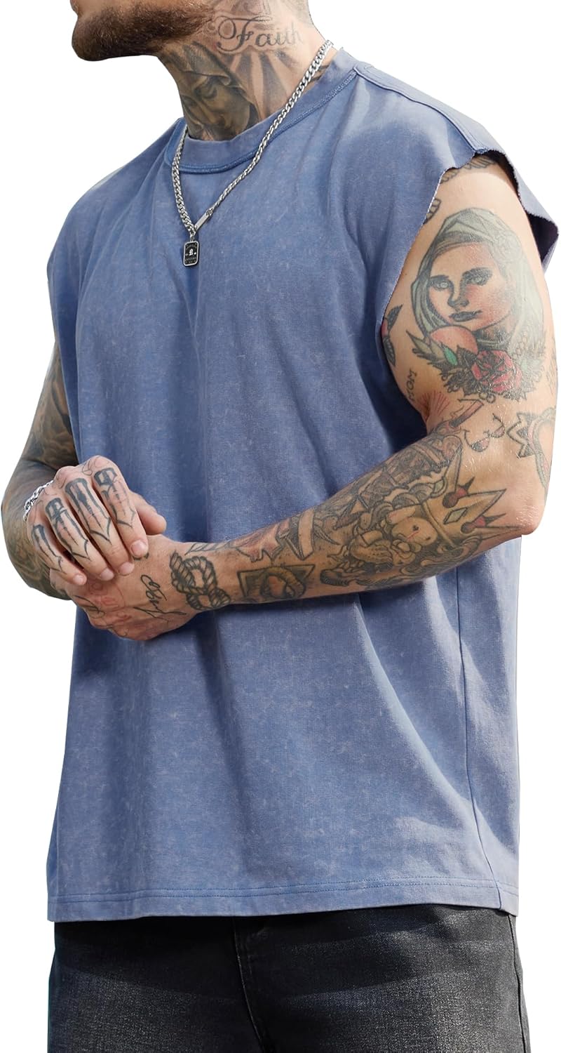 PLEPAN Men's Muscle Tank Tops - Sleeveless Workout Tee for Gym | Stylish Fit & Comfortable Design