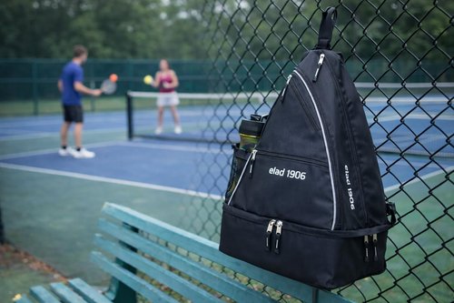 ELAD 1906 Pickleball Sling Bag with Shoe Compartment for Men & Women – Large Paddle Backpack with Fence Hook & Water Bottle Holder – Fits 2 Pickleball Paddles or Tennis Rackets