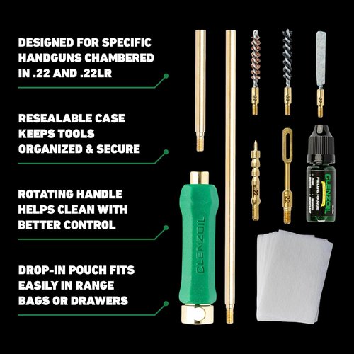 CLENZOIL Field & Range Pistol Cleaning Kit - Complete Handgun Care Set for Optimal Performance