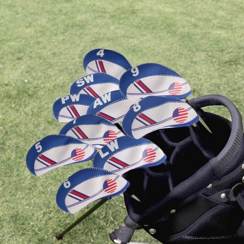 HISTAR Golf Headcovers US Flag Design Golf Club Head Cover Wedge Iron Protective Cover