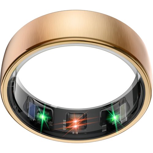 EOGBM Smart Health Ring Sleep Health Tracker for Women Men with Heart Rate, Blood Oxygen, Sleep Monitor, Steps,Calories, 5ATM Waterproof for iPhone/Android, No Subscription Fee (Rose Gold, 12#)