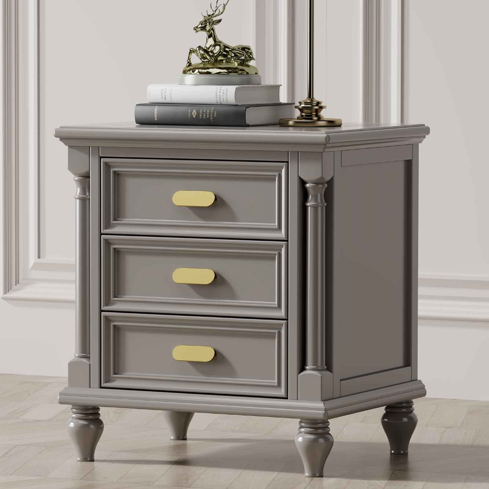 Peaha 10 Pack Gold Cabinet Pulls 3 inch Edge Pulls for Cabinets Desk Pull Gold Handle for Kitchen Cabinets 76mm Hole Centers