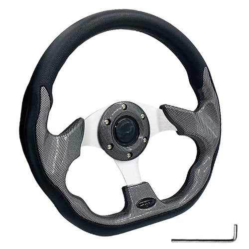 Carbon Fiber Golf Cart Steering Wheel for EZGO TXT RXV Yamaha Golf Cart Club Car DS and Club Car Precedent with Wrench
