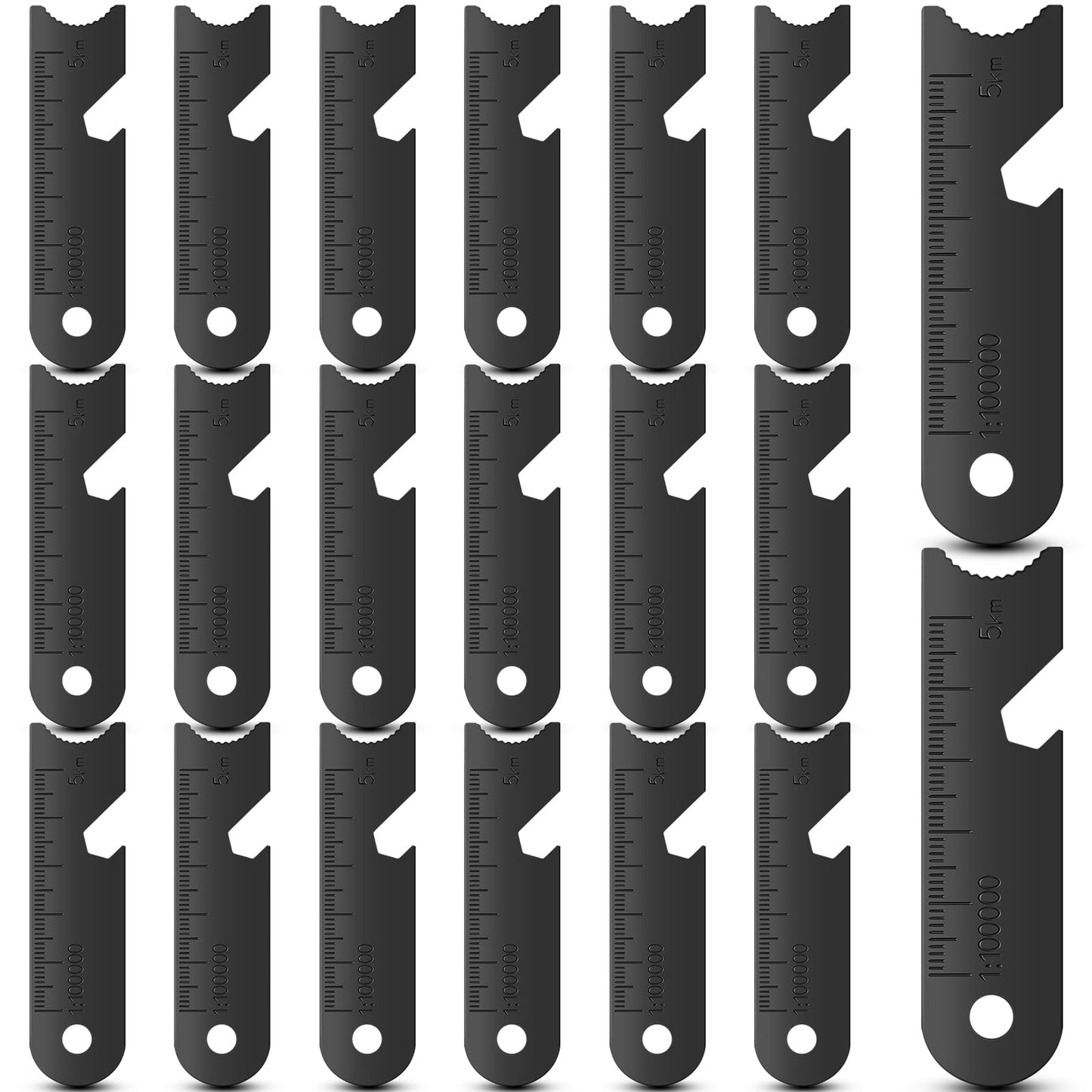 BBTO 20 Pcs Survival Fire Starter Bulk Weatherproof Ferrocerium Rod Striker Scraper Flint Steel Fire Starter with Keychain Ring for Survival Drilled Emergency Camping Backpacking Hiking Bushcraft