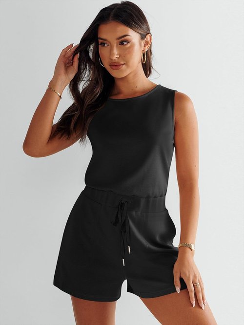 ANRABESS Women's Sleeveless Romper - Trendy Summer Jumpsuit for Beach Vacations | Casual One-Piece Outfit
