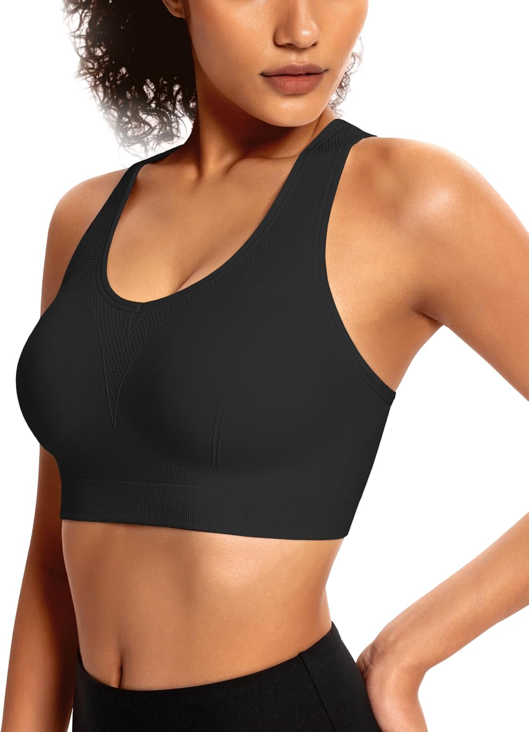 AENLLEY Padded Sports Bras for Women - Breathable Medium Support for Yoga & Gym Fitness