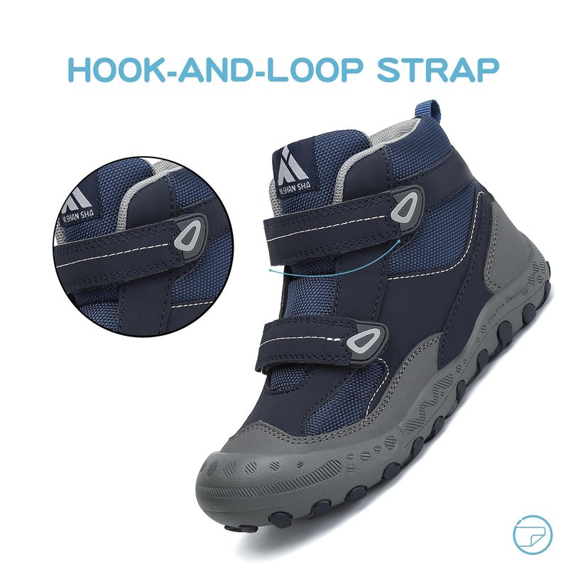 Mishansha Boys Hiking Boots Kids Hiking Shoes Girls Outdoor Adventure Trekking Shoes Anti-Skid Sneakers Durable Comfortable Blue/Dark Blue/Gray 1 little_kid
