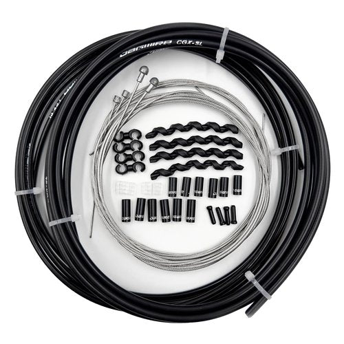 Farbetter Bike Cables Set, Stainless Steel, Black, Road & Mountain Bike, Complete Brake & Shifter Cable Housing, Accessories