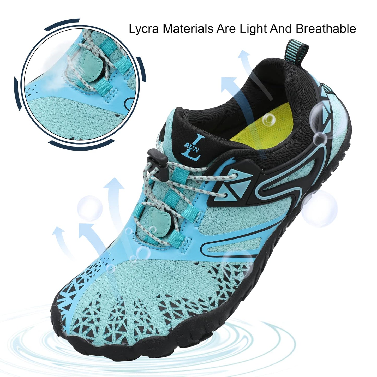 L-RUN Womens Mens Swimming Shoes Athletic Pool Shoes Blue M US (Women 10, Men 8.5)=EU41