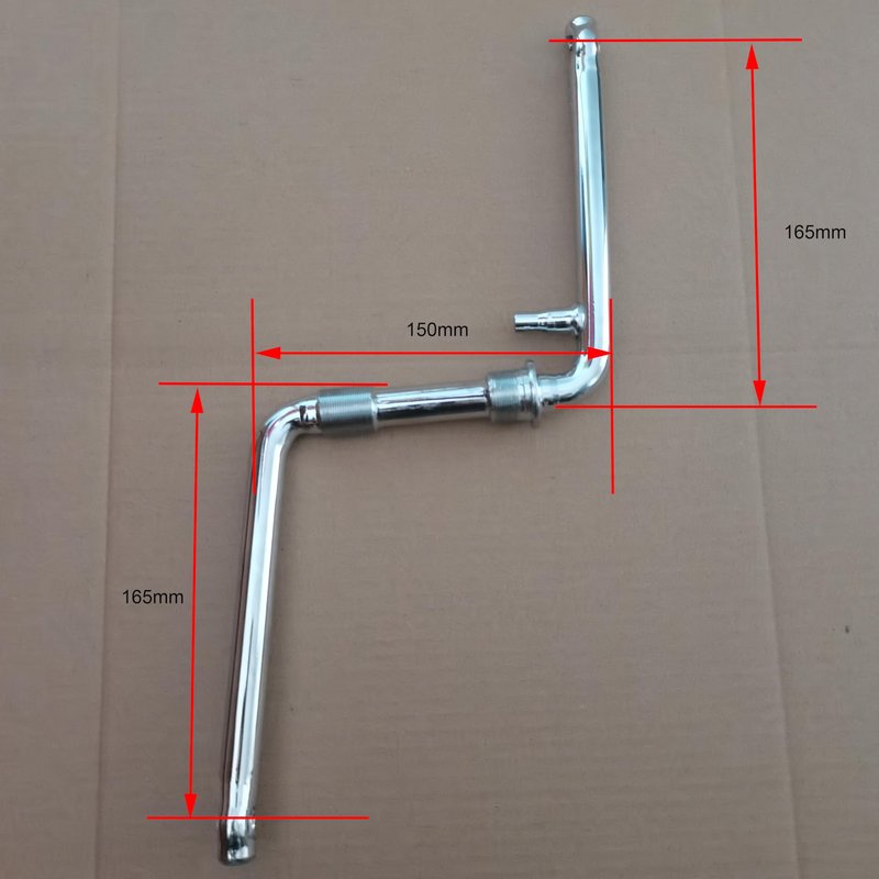 WDWLYPGM Wide One Piece Bike Crank to Crank Assembly Kit, 1 pc Crankarm Set (Chrome-Length of Arm:165mm/6.496")
