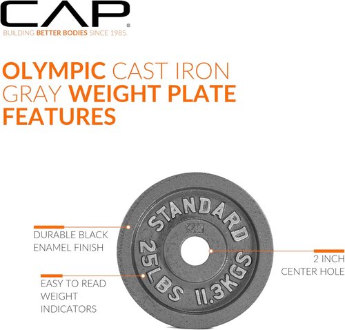 CAP Barbell 2-Inch Olympic Weight Plate - Durable Design | Multiple Sizes Available
