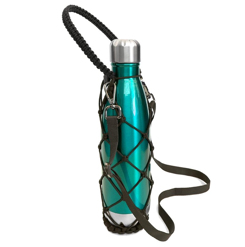 Gearproz HydroNet Handle - Compatible with S'well, Simple Modern, Mira, Manna Stainless Steel Water Bottles — Available in 9 oz, 17 oz, 25 oz (Black, 17 oz)