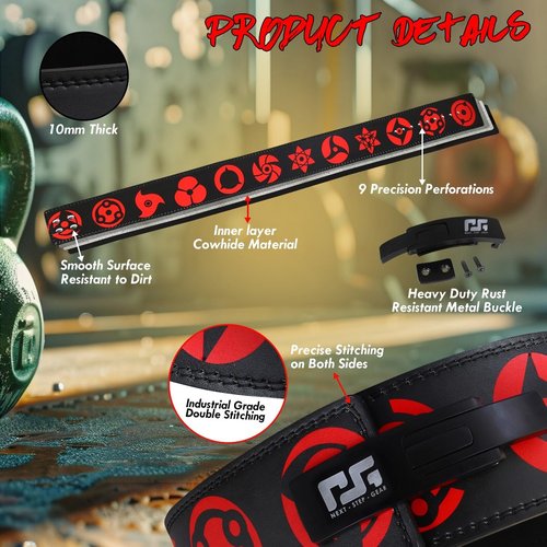 Generic Anime Weightlifting Belt - Durable Leather Belt for Back Support during Powerlifting, Squats and Deadlifts - XL, Kakashi Hatake