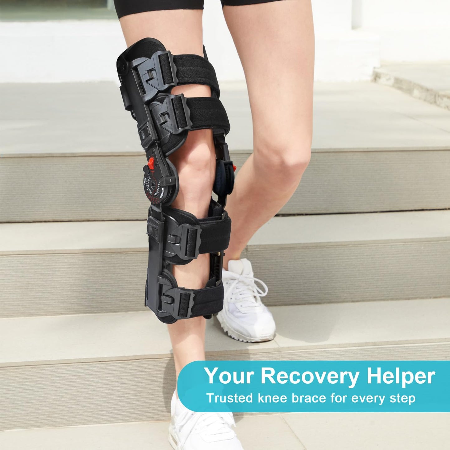 KD ROM Knee Brace: Hinged Post-Op Knee Brace for Arthritis, ACL, MCL, and PCL Injury – Optimal Support for Rehabilitation