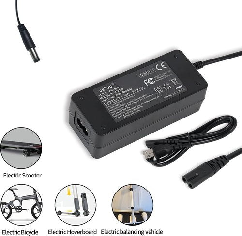 GOTRAX 42V Charger - Compatible with GXL V2, Nano S3 ION, G2-G6, Apex | 1.5A-2A Power Supply Cord