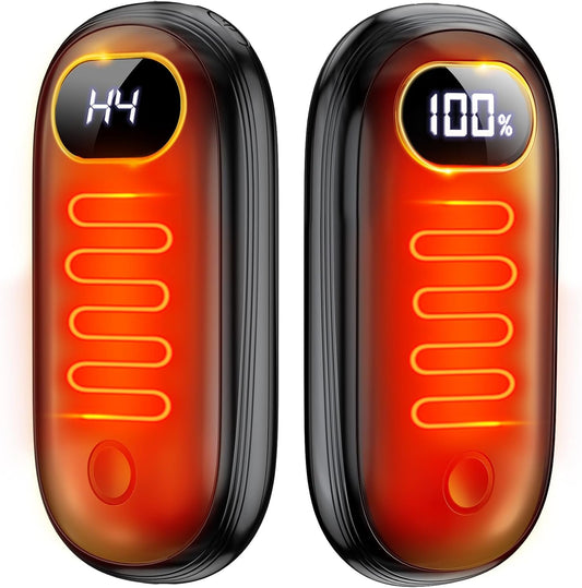Skiennix Rechargeable Hand Warmers - Dual-Sided Heating, 15 Hours of Warmth, LED Display & Flashlight, Perfect for Gifts