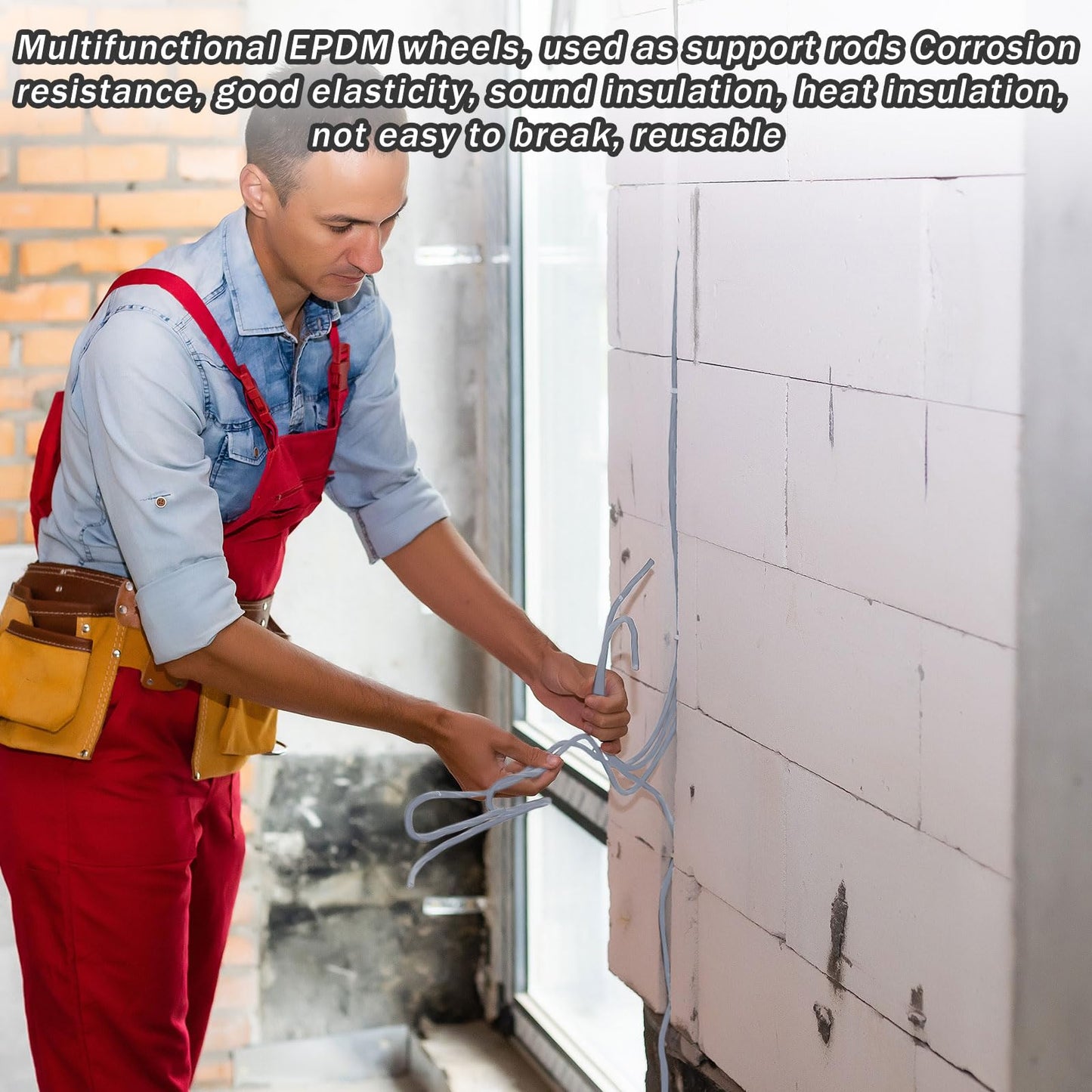 Frienda Backer Rod Foam Rubber Caulk Saver Concrete Expansion Joint Filler Weather Strip Seal for Gaps and Joints (Grey,1/8 Inch X 50 ft)