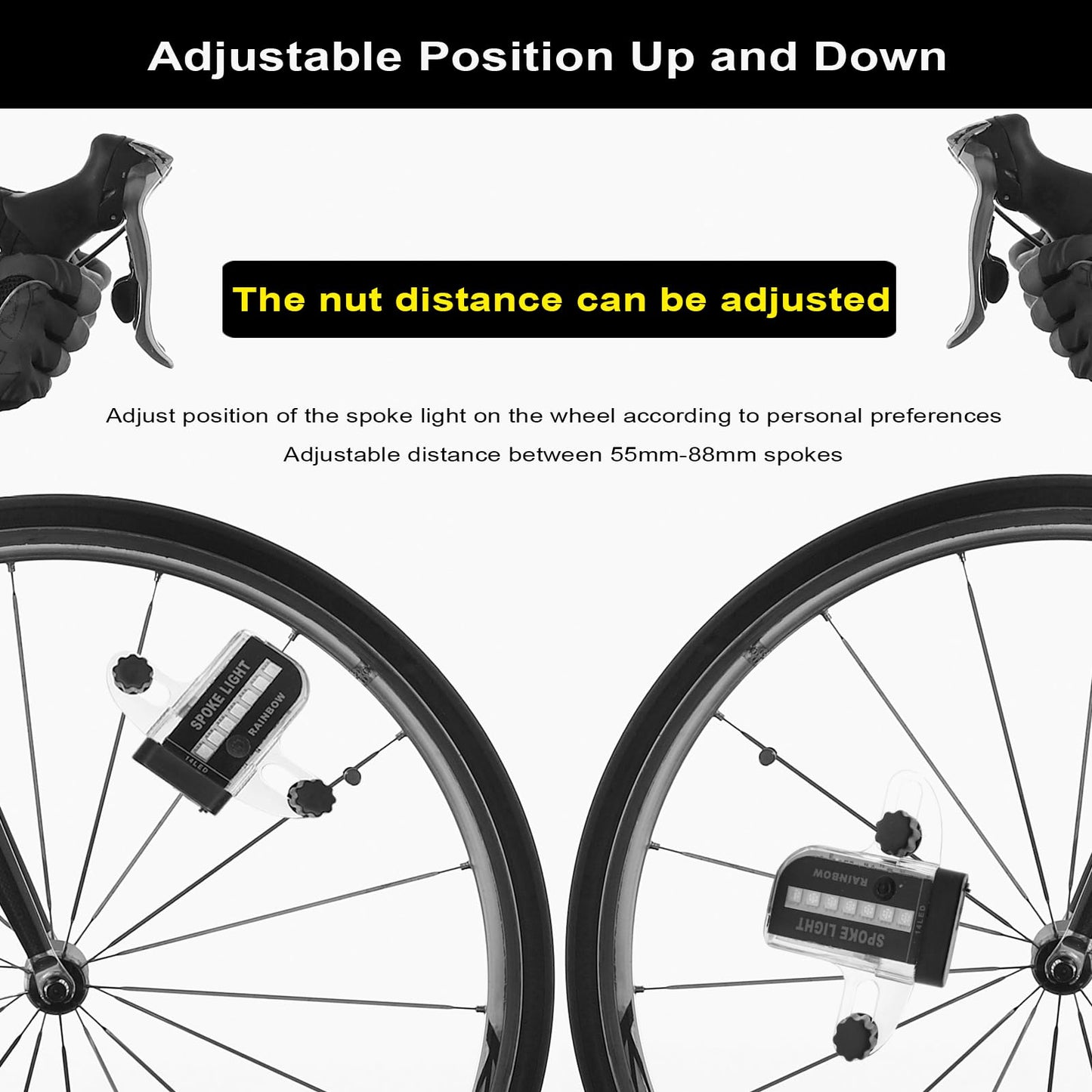 Rechargeable Bike Wheel Spoke Lights Built-in Motion Sensor - Waterproof Led Bicycle Wheel Spoke Lights, 30 Patterns Night Riding Decoration and Safety for Kids and Adults Bicycles, 2 Pack