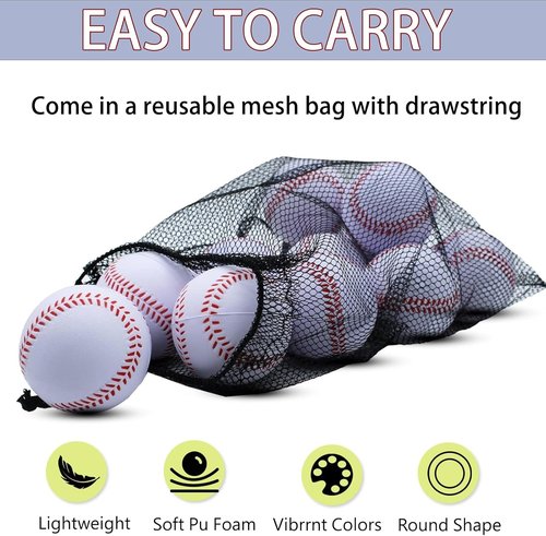 Magicorange Foam Baseball - Perfect for Training, Soft Toss, Batting, Fielding & Pitching Practice