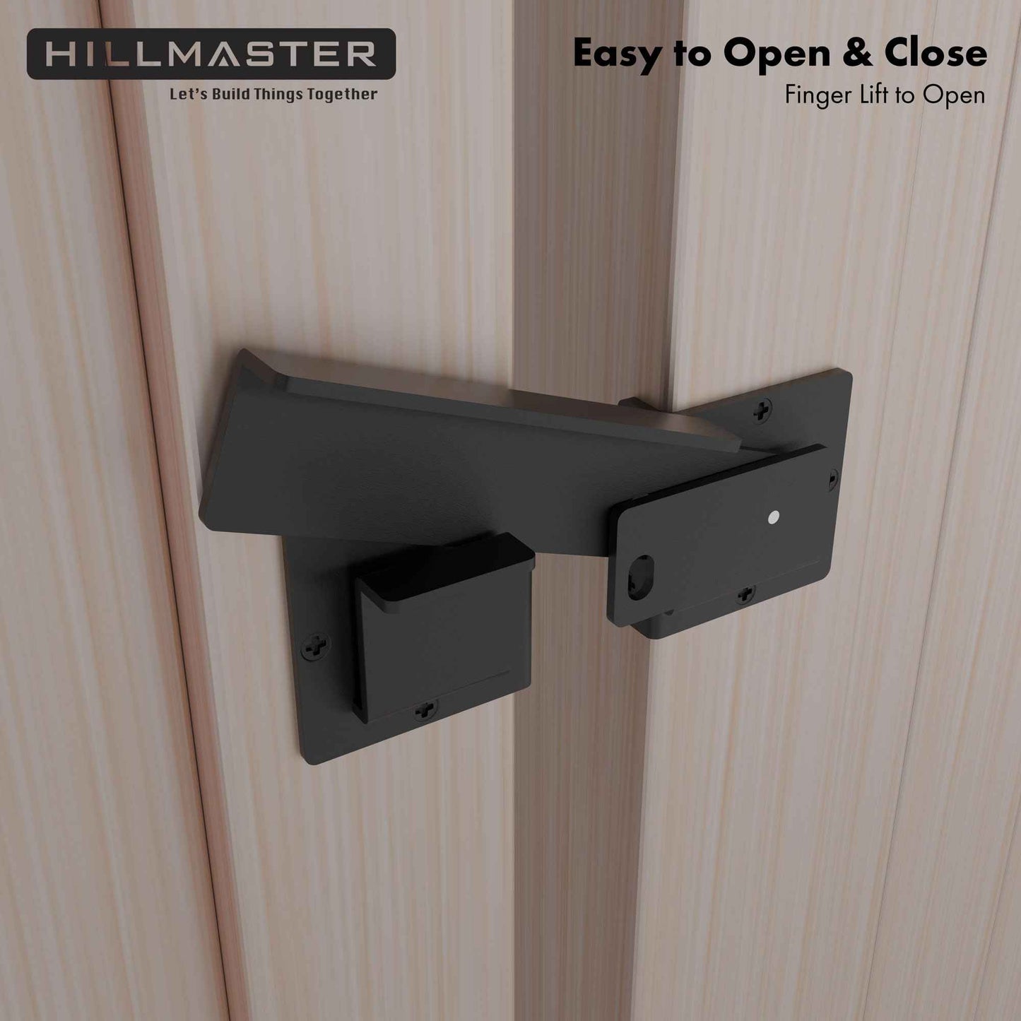 HILLMASTER Extra Heavy Duty Gate Flip Latch Lock with Padlock Hole,Rustic Farm Barn Door Latch for Wooden Fence,Gate Lock for Outdoor Fence,Gate Hardware Flip Latch for Sliding/Swing Door,Shed,Garage