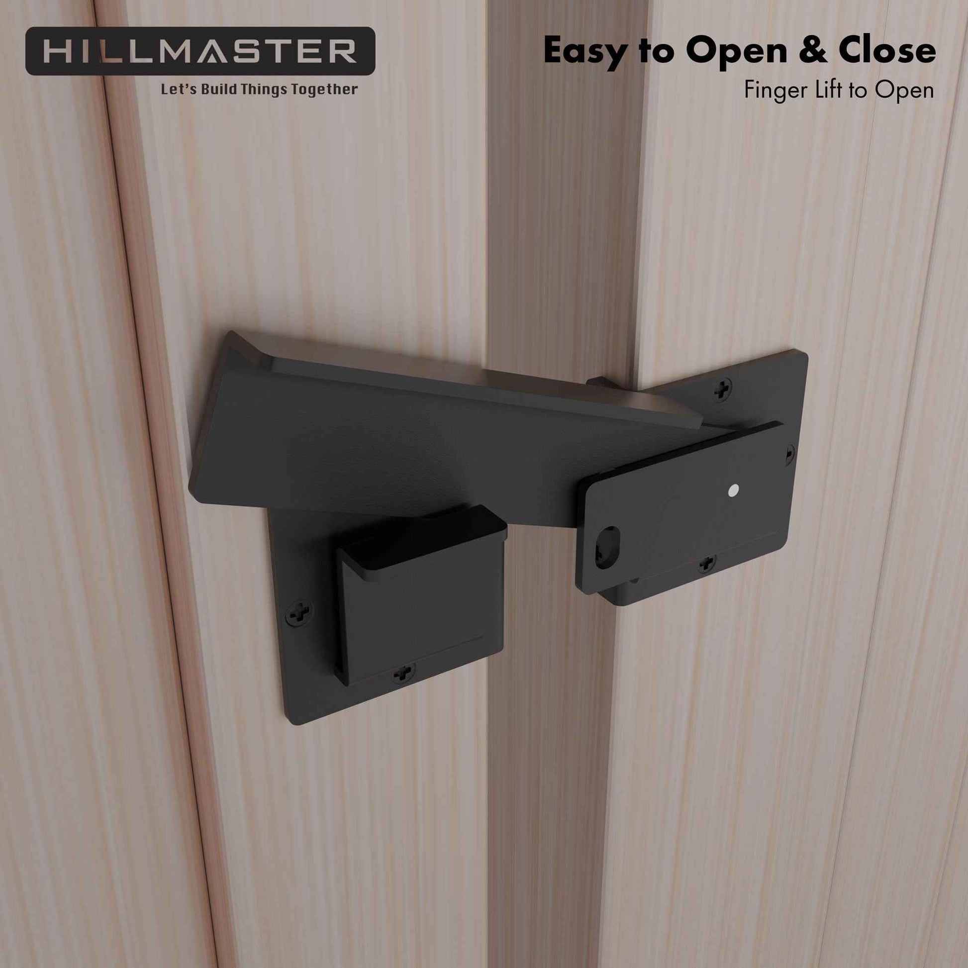 HILLMASTER Extra Heavy Duty Gate Flip Latch Lock with Padlock Hole,Rustic Farm Barn Door Latch for Wooden Fence,Gate Lock for Outdoor Fence,Gate Hardware Flip Latch for Sliding/Swing Door,Shed,Garage