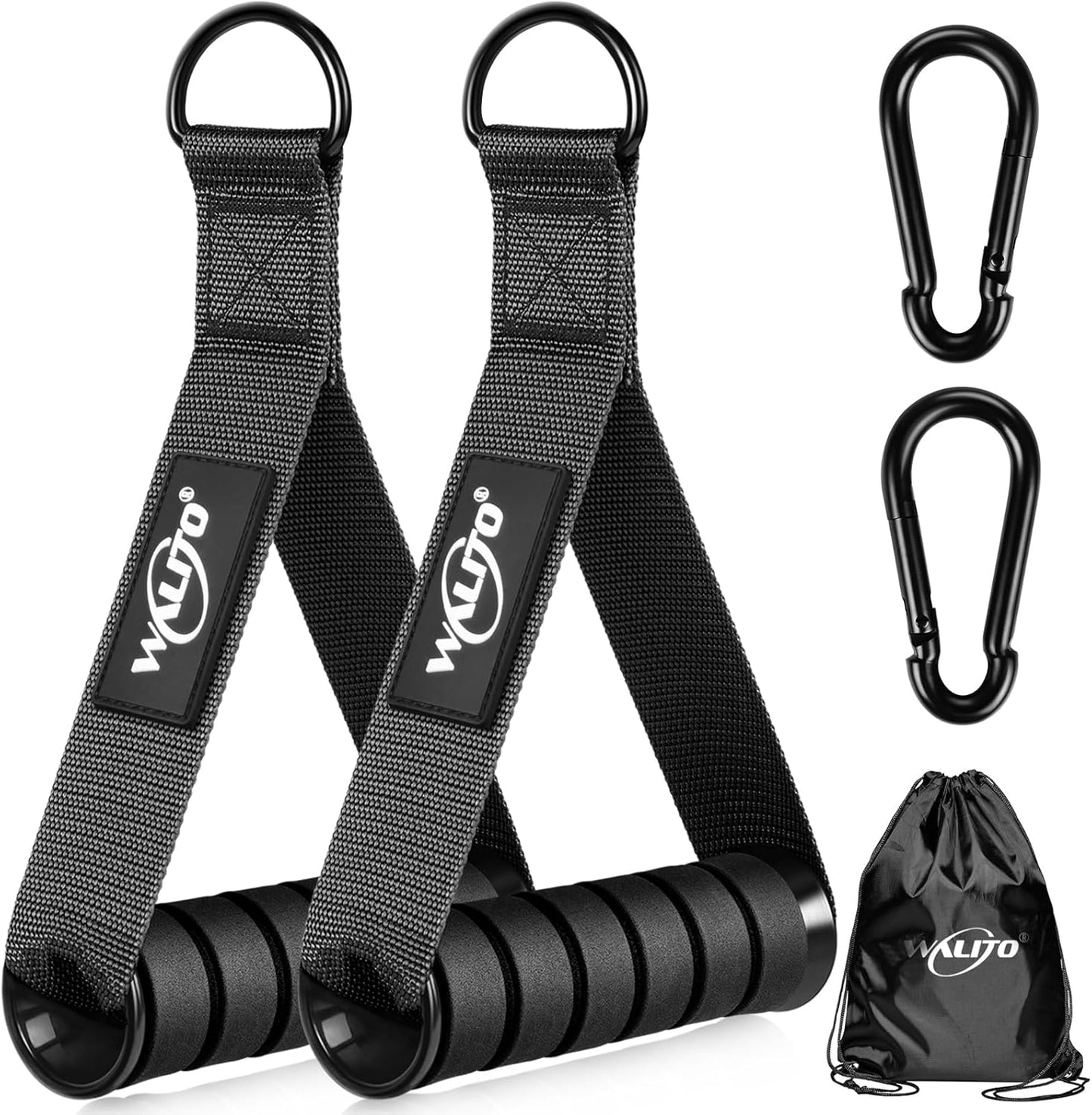 WALITO Exercise Handles - Heavy Duty Replacement Cable Machine Attachments for Home Gym Equipment