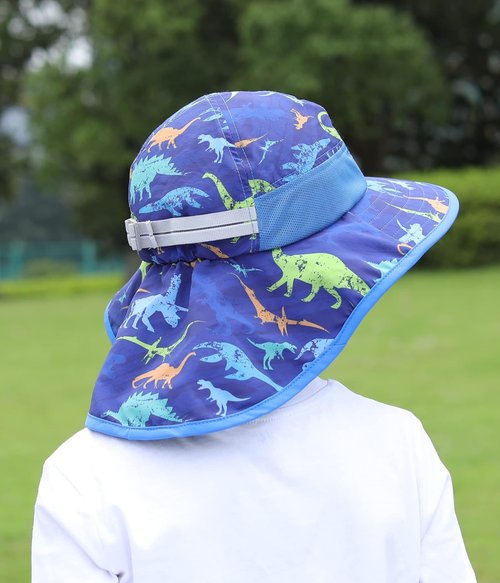 Icolor Kids Sun Hat - UPF50+ Sun Protection Bucket Hat with Neck Flap | Toddler Summer Beach Hat for Ages 3-10