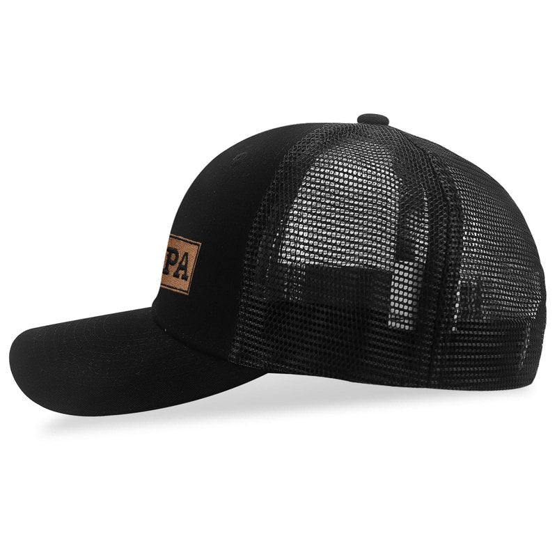 Papa Gifts, Papa Hats for Men Fathers Day Embroidered Letters Adjustable Baseball Cap Black