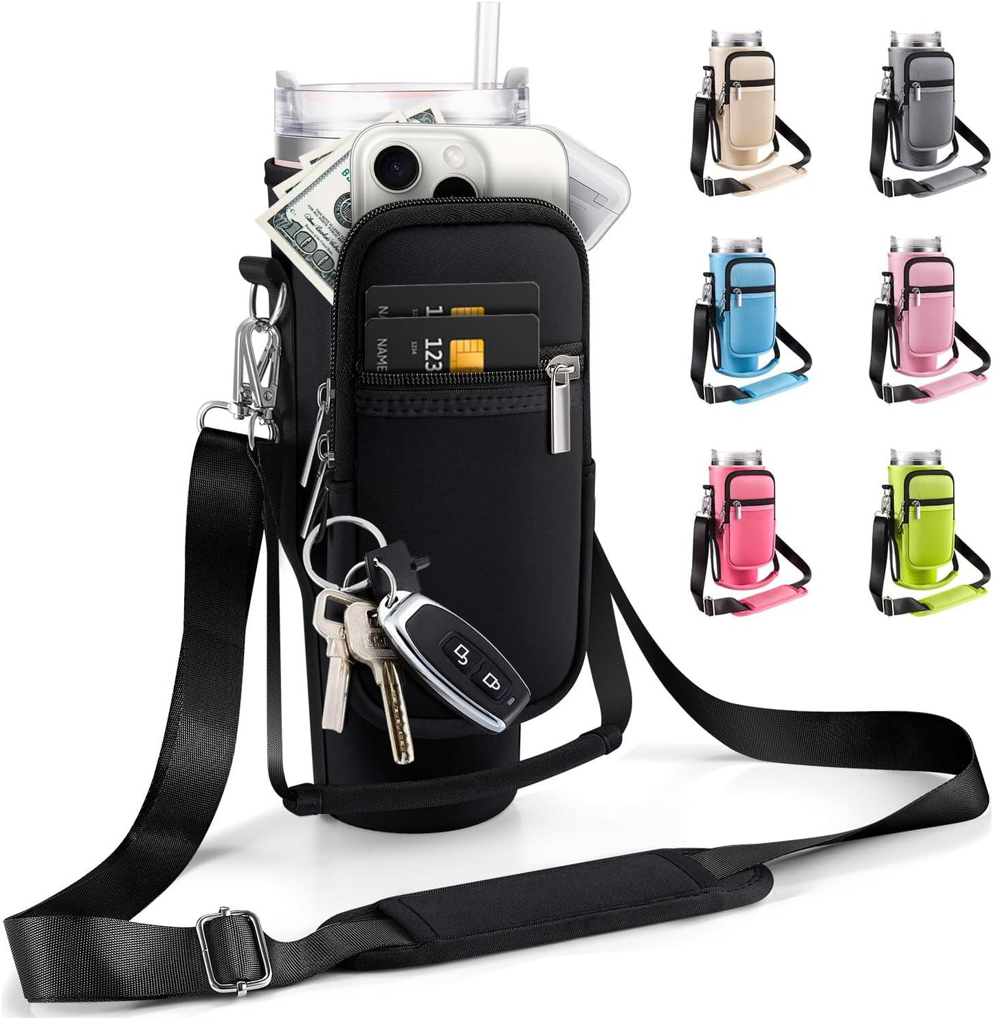 Simple Modern Carrier Bag - Phone Pocket & Adjustable Strap for Stanley 40 oz Tumbler