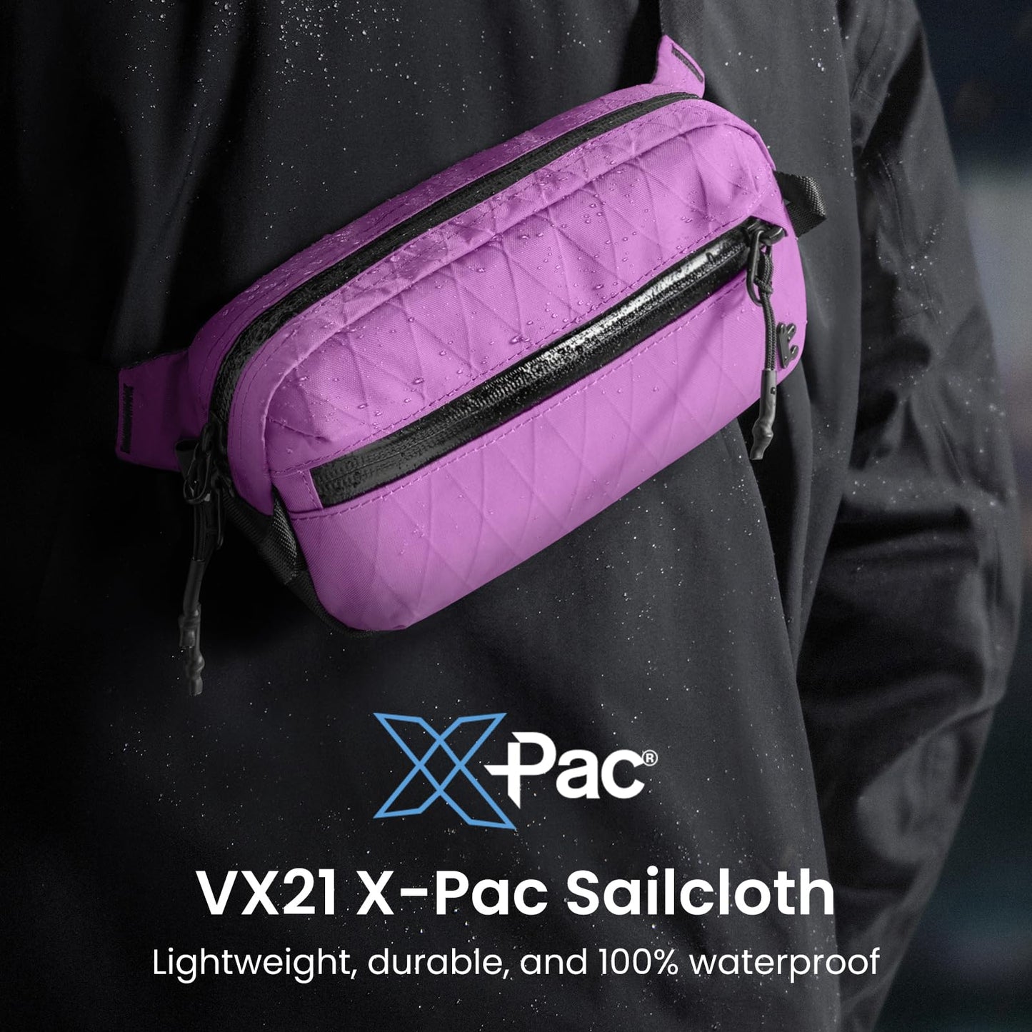 tomtoc 1.5L X-Pac Sling Bag with RFID Blocking Crossbody Pack for Men Women