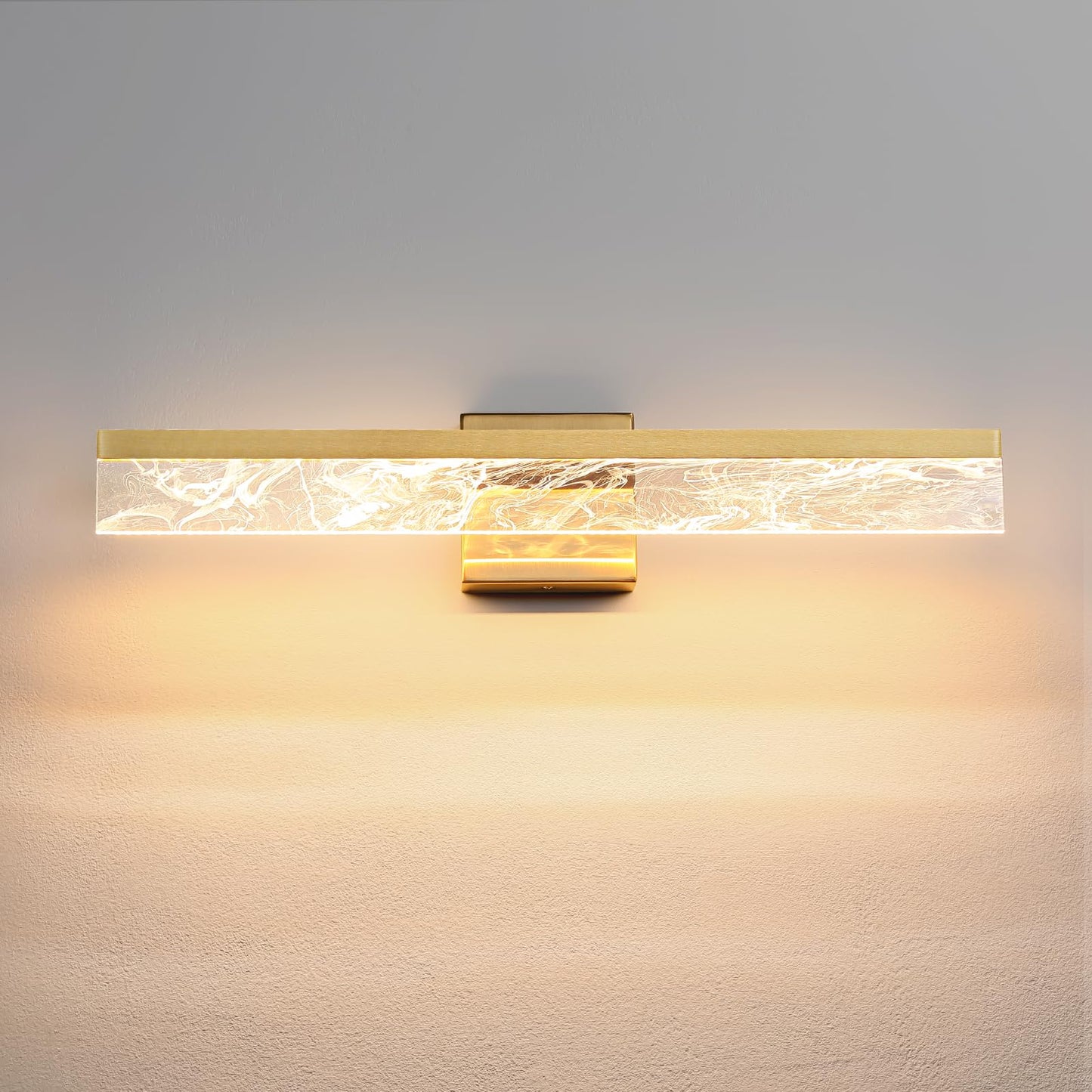 AIJIASI Gold Vanity Light - 24 Inch Modern Bathroom Light Fixture Over Mirror 18W 3000K Warm Lighting Dimmable LED Vanity Lights for Bathroom Restroom Mirror