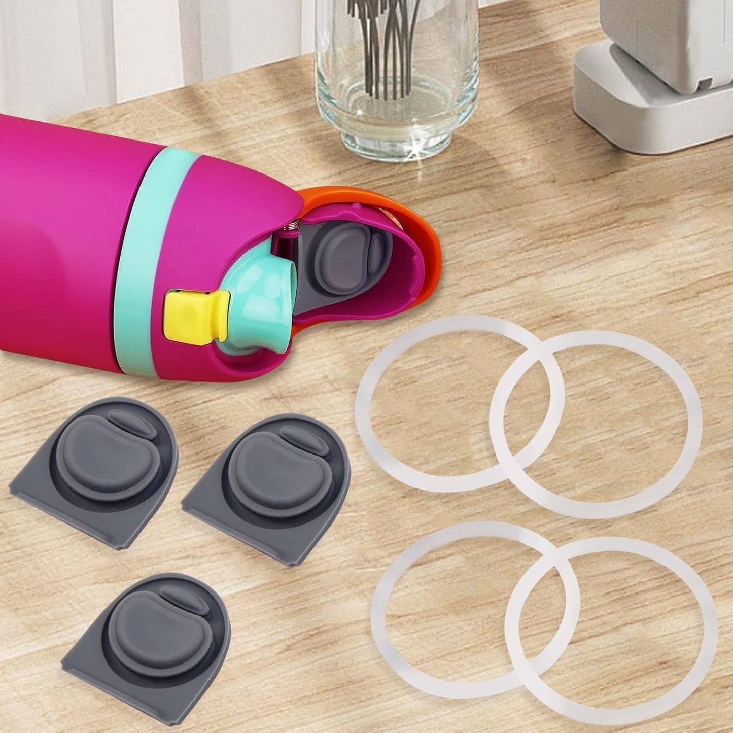 Owala | Replacement Lid Rubber Seal Stopper & O-Ring Gasket Set - Fits 16/19/24/25/32/40 oz Water Bottles