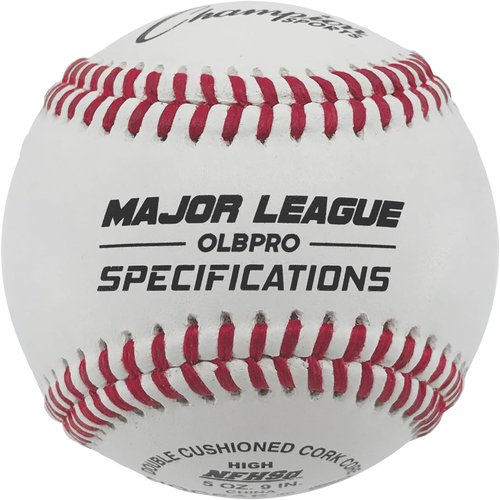 Champion Sports Leather Baseball Set - Dozen Genuine Leather Official League Baseballs for Practice & Games | OLBPRO Pack of 12