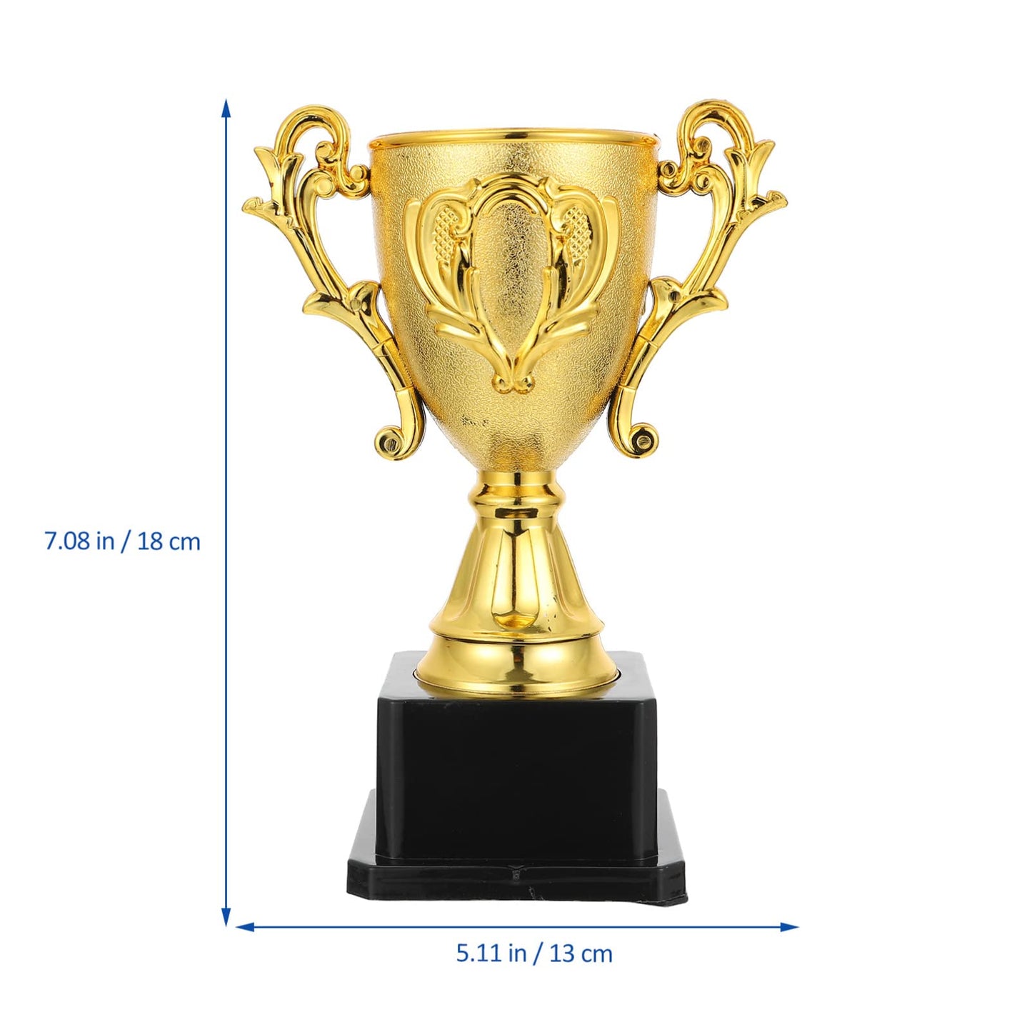 BESPORTBLE Golden Trophy: 7 Inch Plastic Golden Cup Gold Trophies Awards for Kids Party Favors Sports Footabll Competition Tournaments Rewards