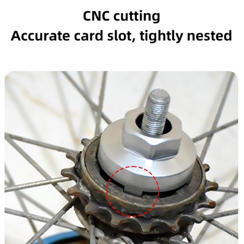 Chrisphil Bicycle Flywheel Removal Tool, Single-Speed BMX 4 Notch Hub Installation Wrench Bike Maintenance Tool